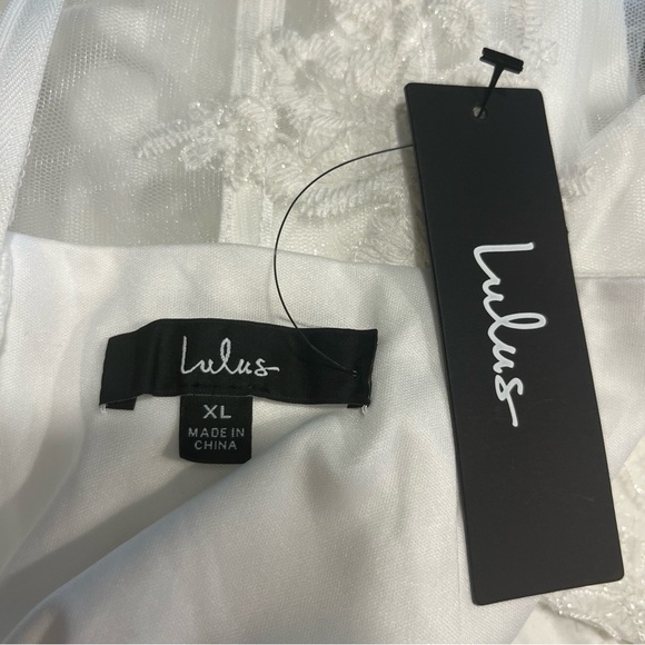 Lulu’s Coveted Delight White Sequin Corset Mini Dress Xl - Picture 9 of 14